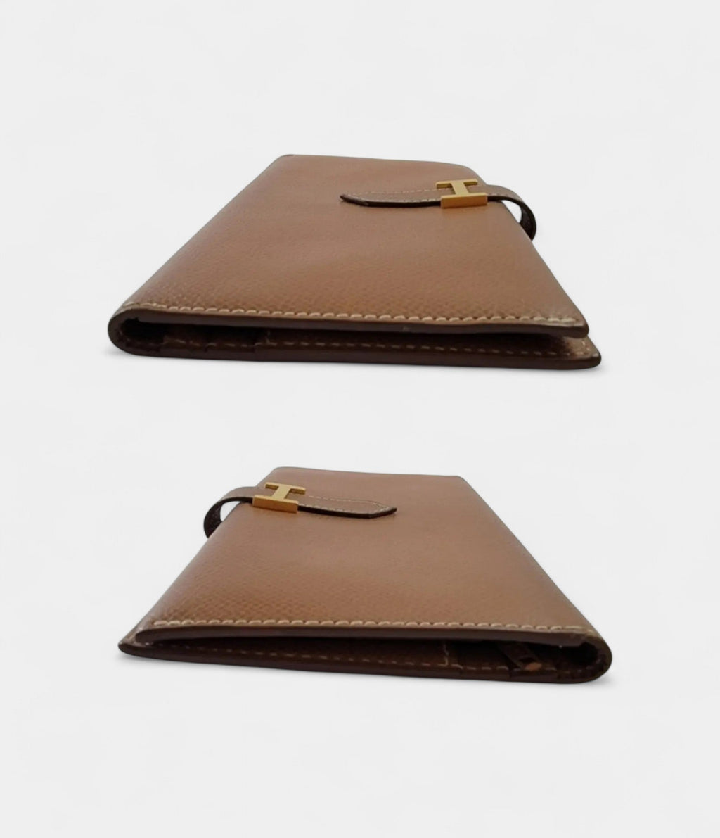 HMBéarn Leather Wallet in Brown Understated Luxury Classic Tone
