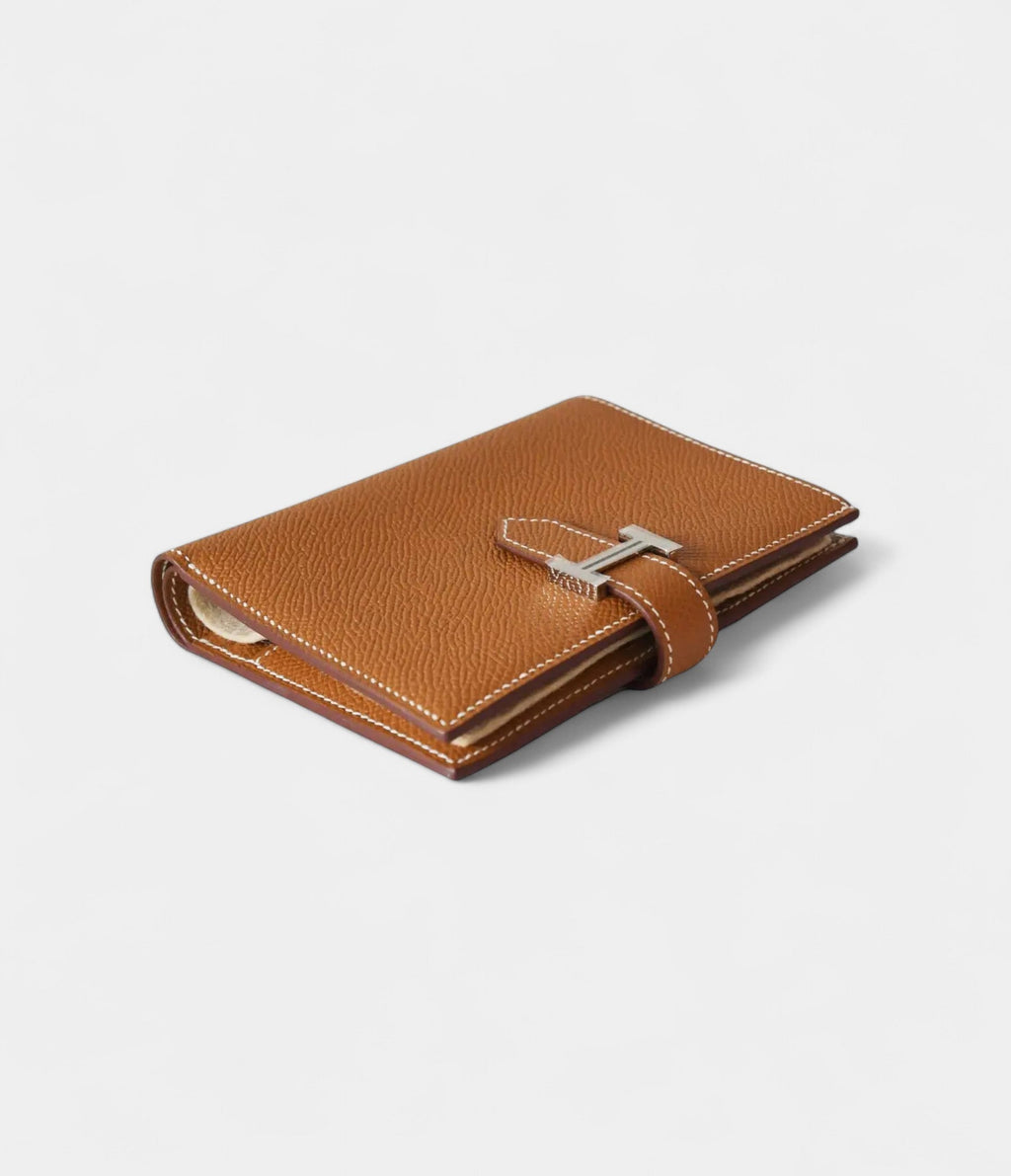 HMBéarn Leather Wallet in Brown Understated Luxury Timeless Tone