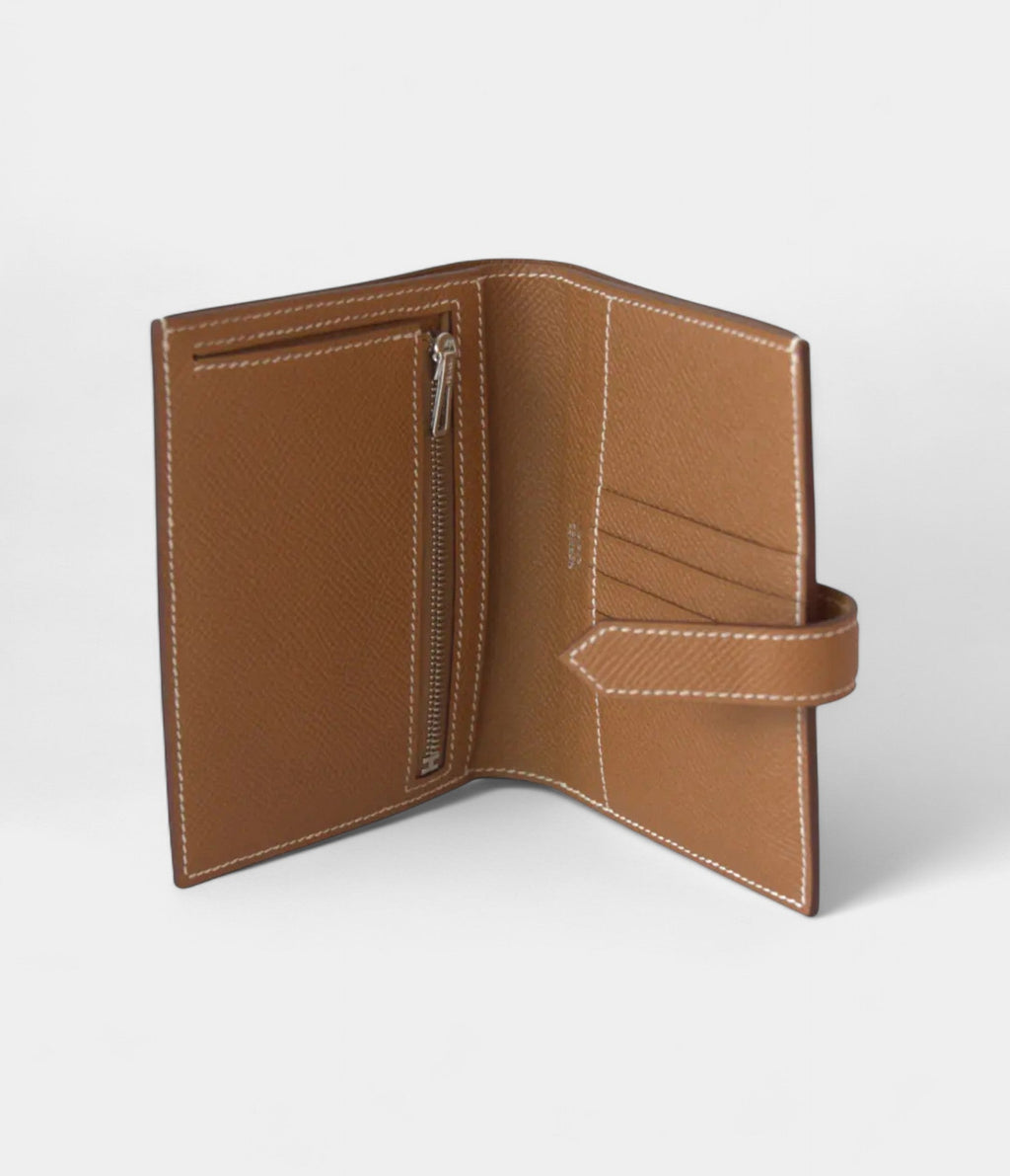 HMBéarn Leather Wallet in Brown Understated Luxury Timeless Tone