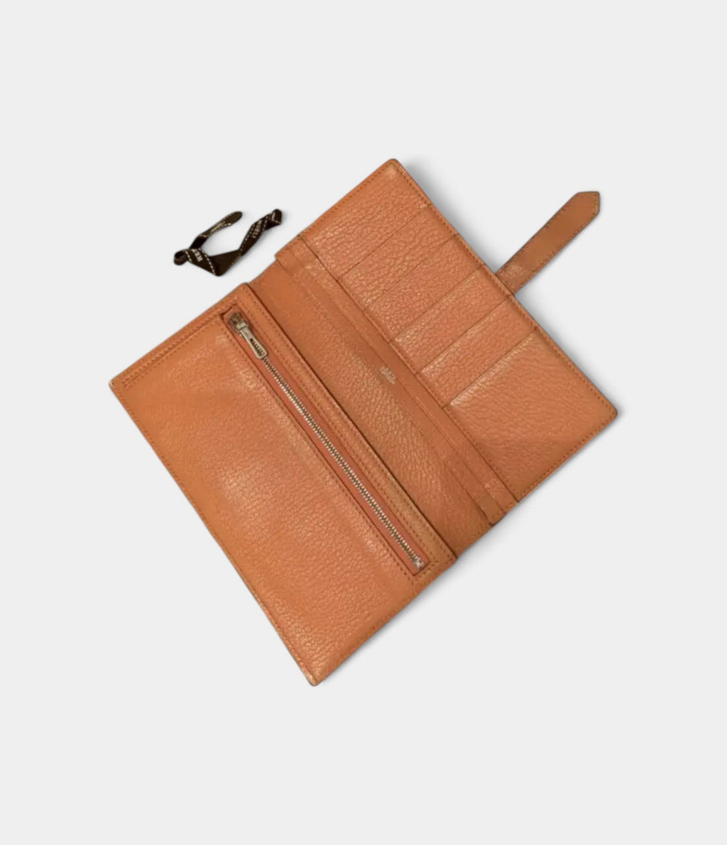 HMBéarn Leather Wallet in Orange Iconic Color Meets Timeless Design