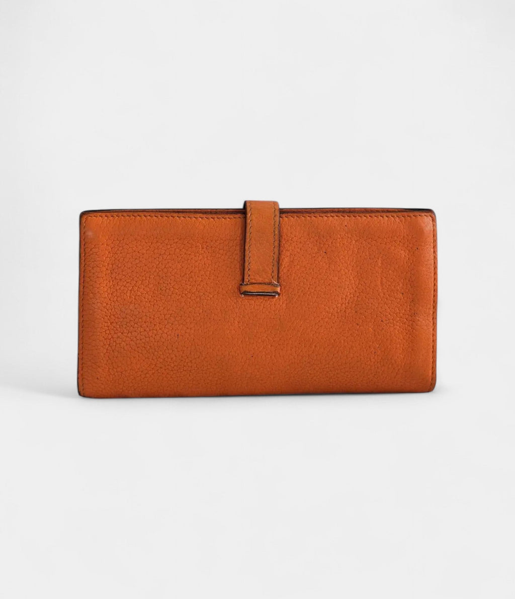 HMBéarn Leather Wallet in Orange Iconic Color Timeless Craftsmanship