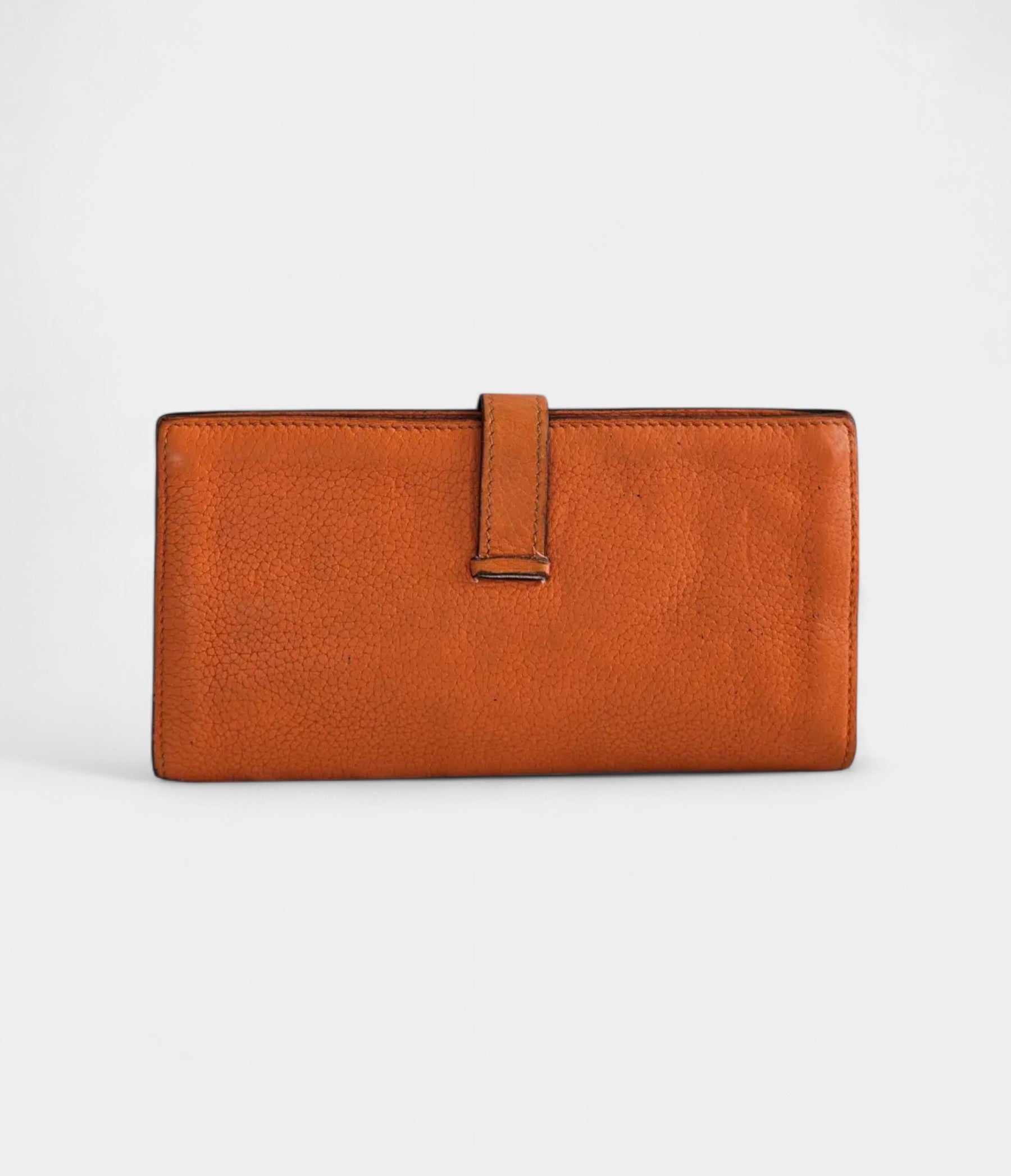 HMBéarn Leather Wallet in Orange Iconic Color Timeless Craftsmanship