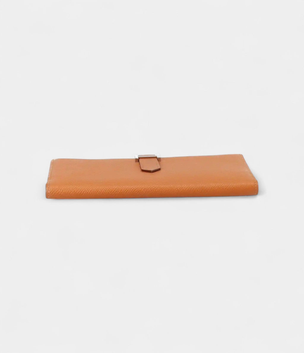 HMBéarn Leather Wallet in Orange Signature Style