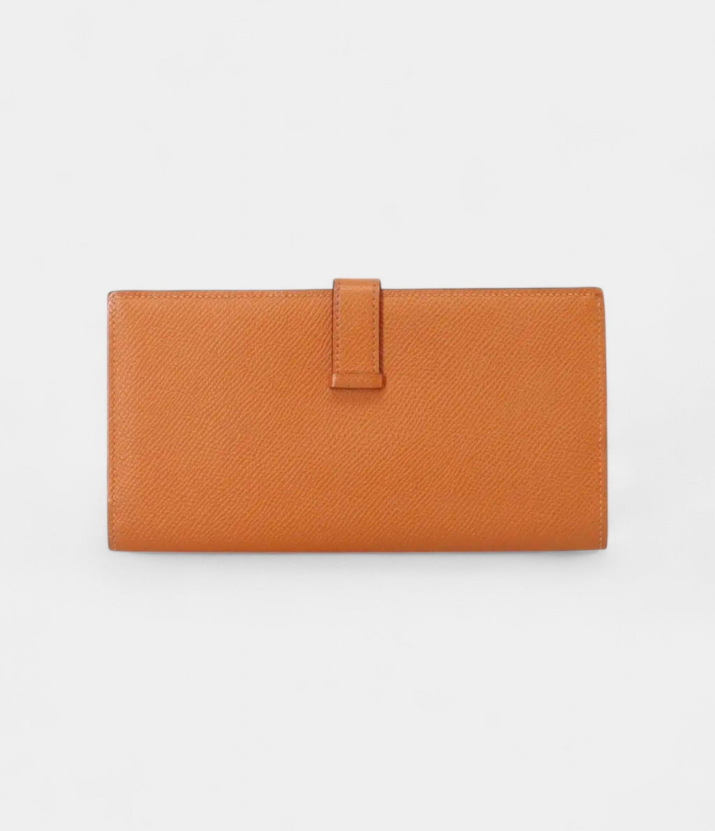 HMBéarn Leather Wallet in Orange Signature Style