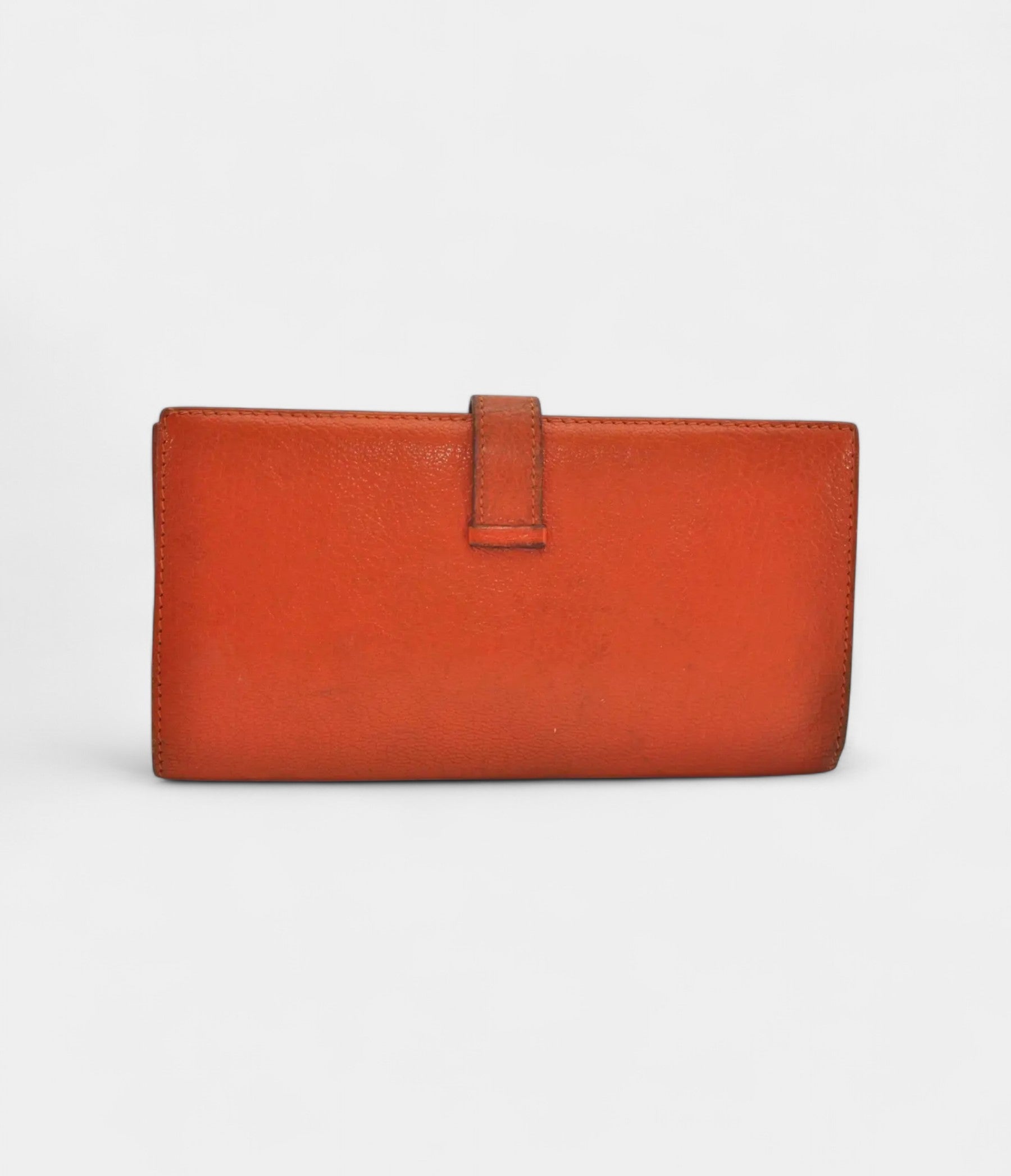 HMBéarn Leather Wallet in Orange Vibrant Heritage Iconic Design