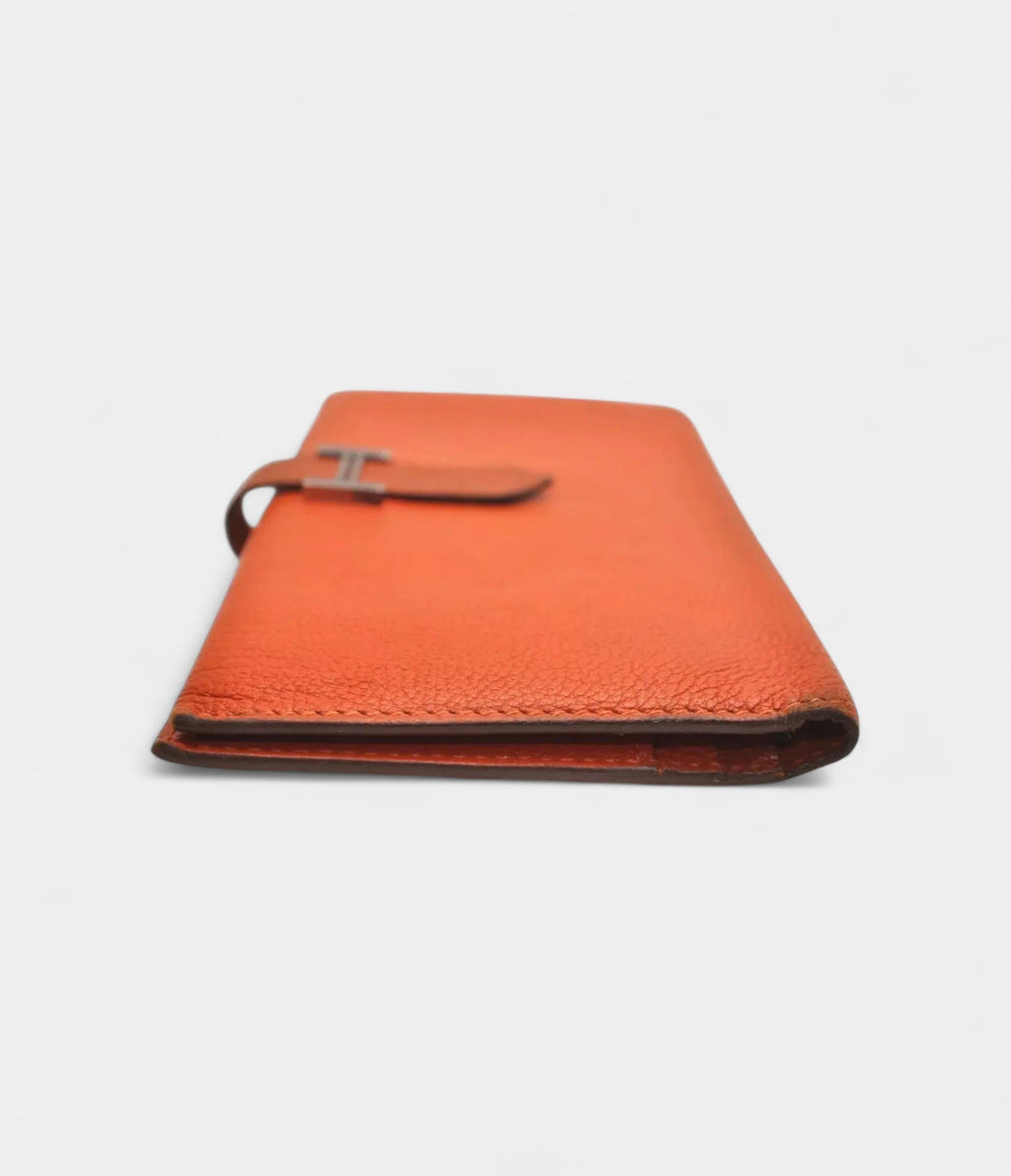HMBéarn Leather Wallet in Orange Vibrant Heritage Iconic Design