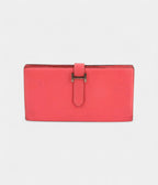 HMBéarn Leather Wallet in Pink Feminine Elegance Signature Silhouette