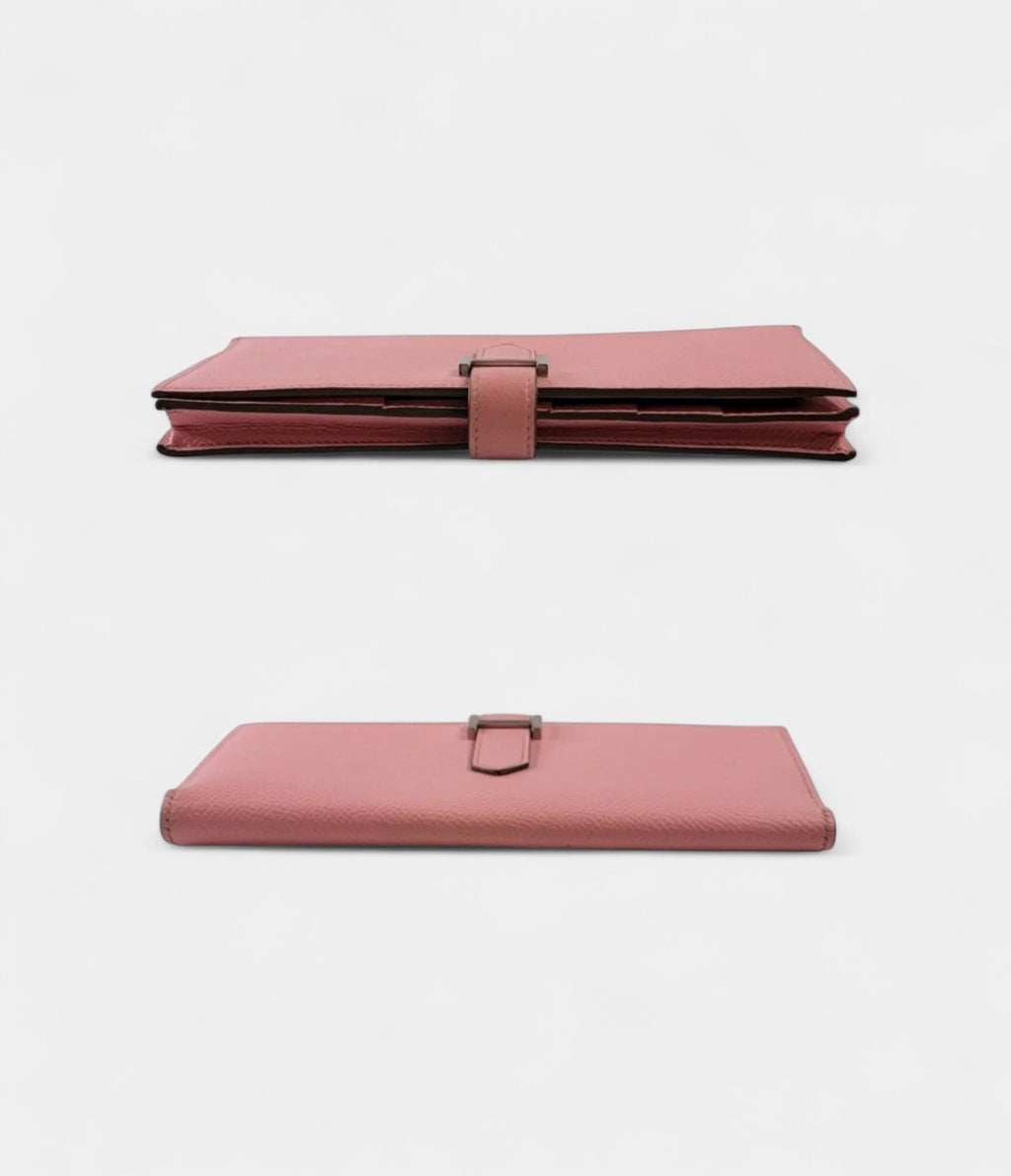 HMBéarn Leather Wallet in Pink Feminine Sophistication Signature Design