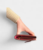 HMBéarn Leather Wallet in Pink Soft Luxury Signature Silhouette
