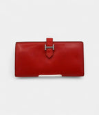 HMBéarn Leather Wallet in Red Bold Elegance Classic Silhouette