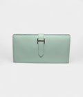 HMBéarn Leather Wallet in Turquoise Fresh Elegance Signature Design