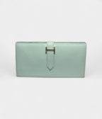 HMBéarn Leather Wallet in Turquoise Fresh Elegance Signature Design