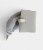 HMBéarn Leather Wallet in White Minimalist Luxury Timeless Silhouette
