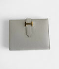HMBéarn Leather Wallet in White Minimalist Luxury Timeless Silhouette