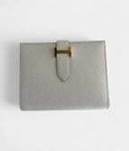 HMBéarn Leather Wallet in White Minimalist Luxury Timeless Silhouette