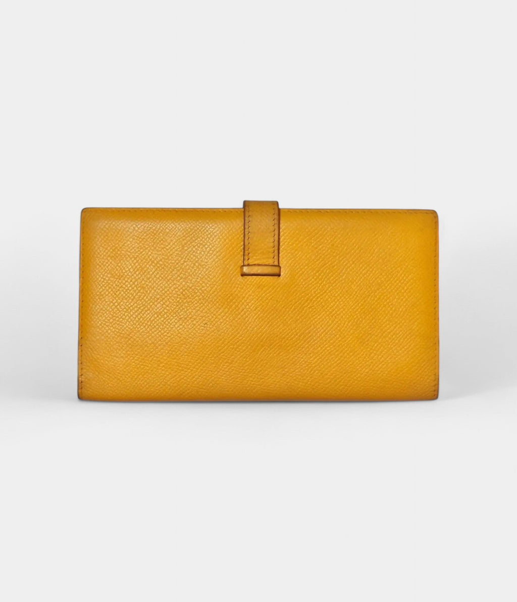 HMBéarn Leather Wallet in Yellow Bright Sophistication Classic Form