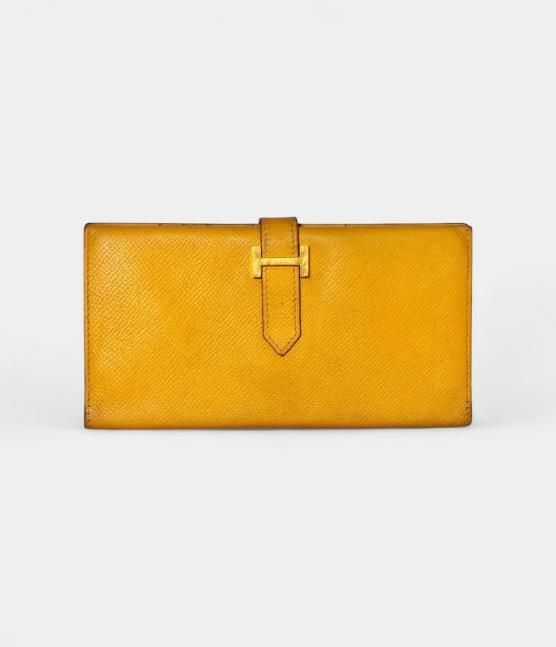 HMBéarn Leather Wallet in Yellow Bright Sophistication Classic Form