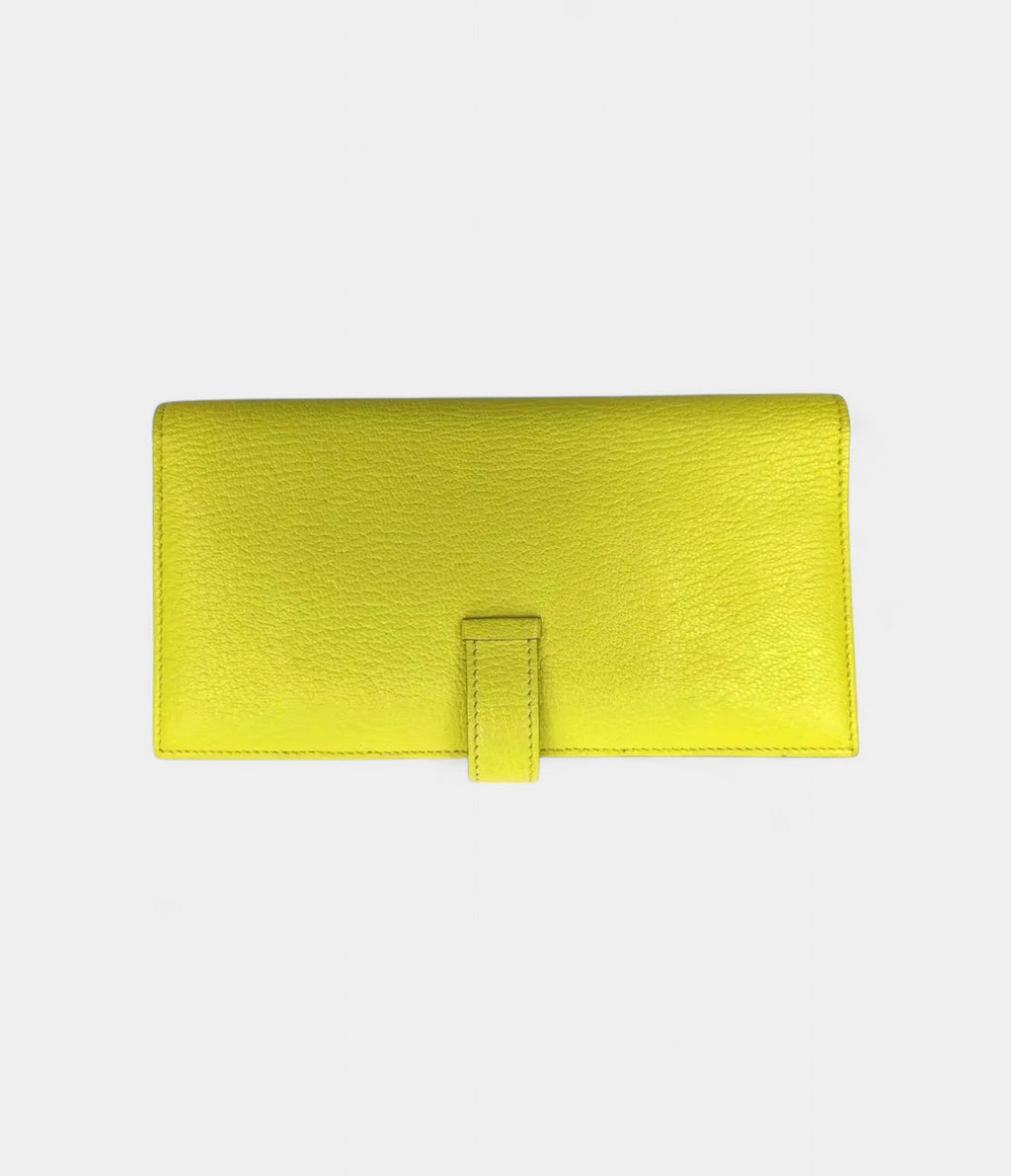 HMBéarn Leather Wallet in Yellow Radiant Elegance Classic Form