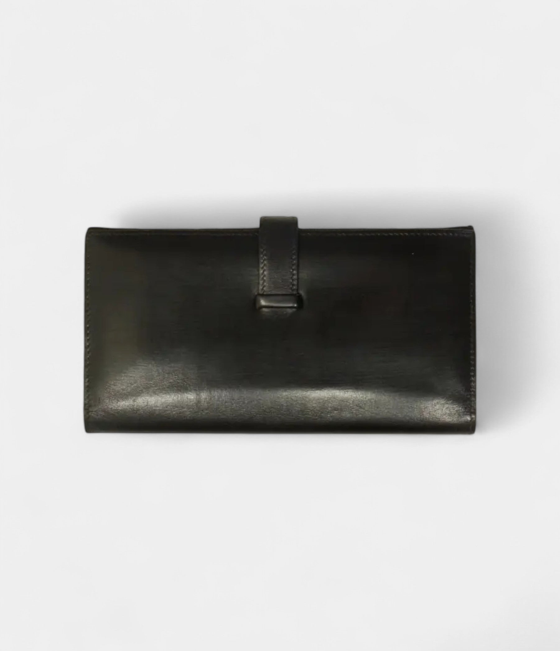 HMBéarn Linen and Leather Wallet in Black Textured Elegance with a Modern Edge