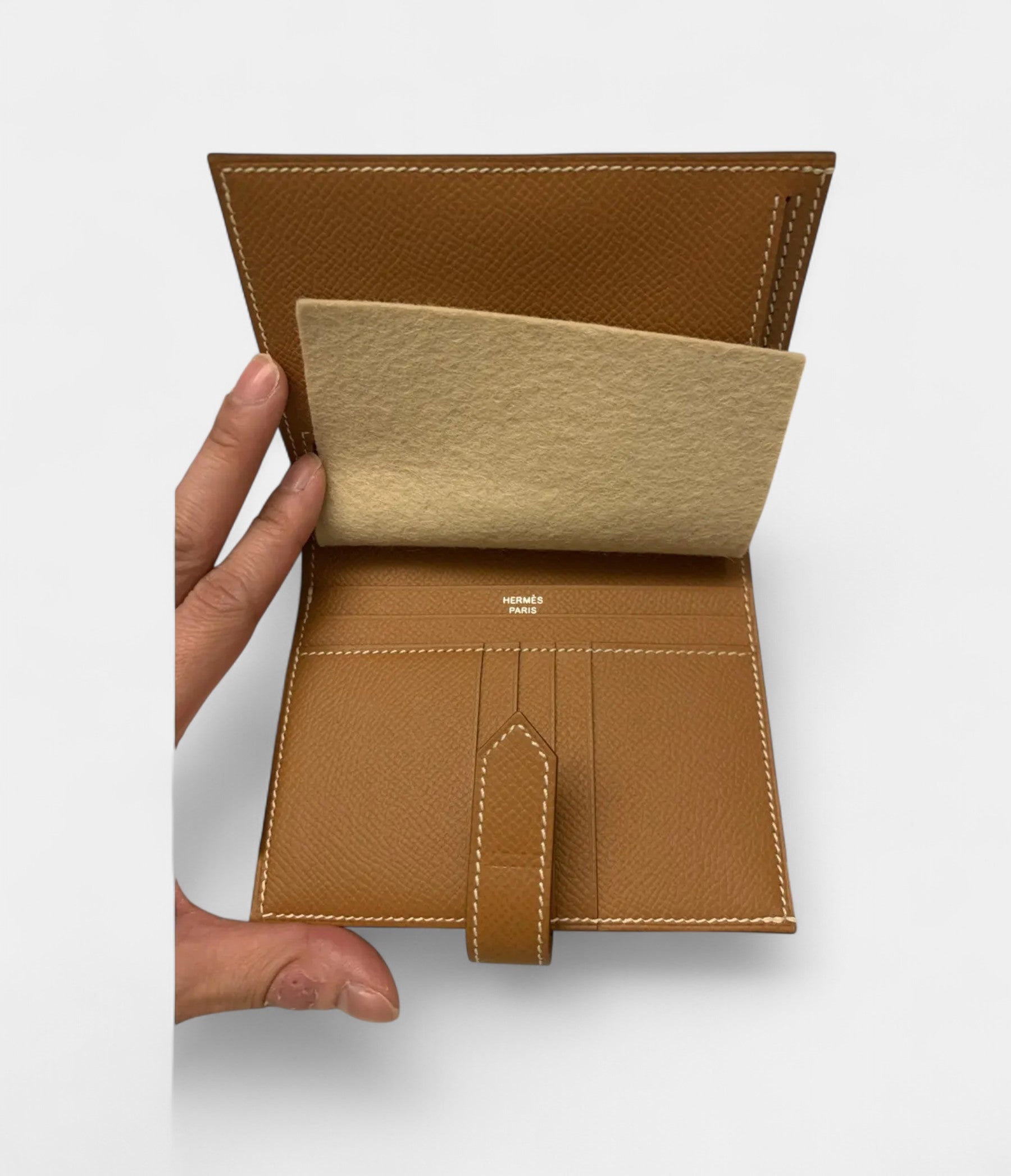 HMBéarn Wallet in Brown Epsom Leather