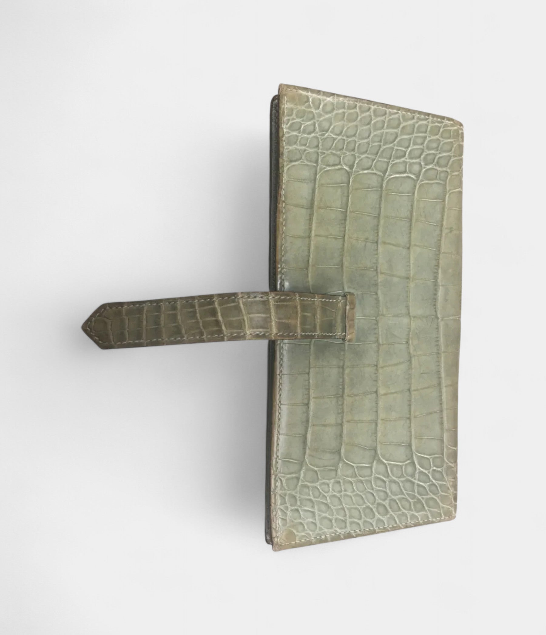 HMBéarn Wallet in Green Alligator Leather