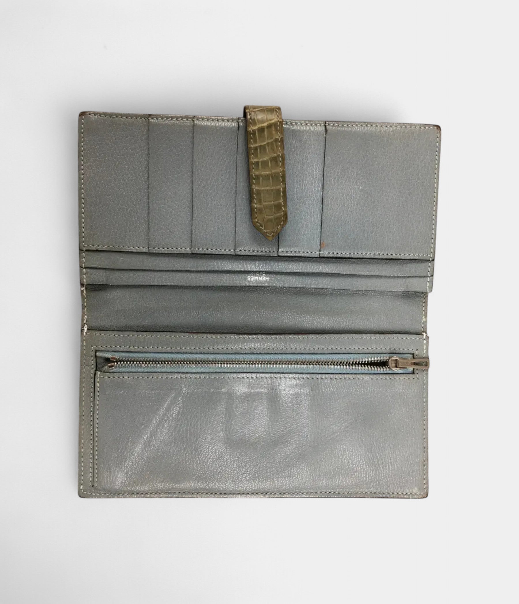 HMBéarn Wallet in Green Alligator Leather