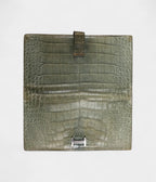HMBéarn Wallet in Green Alligator Leather