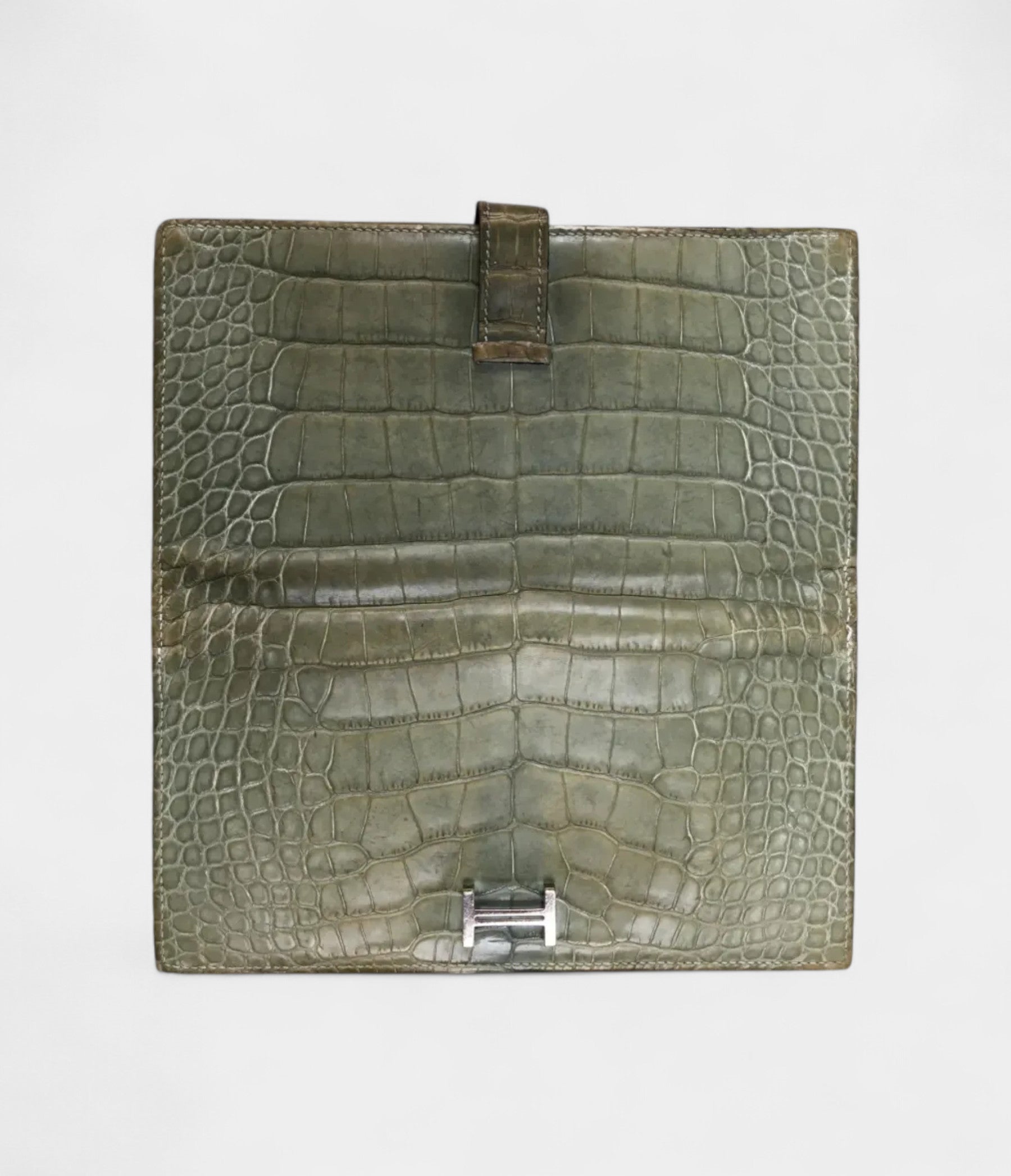 HMBéarn Wallet in Green Alligator Leather