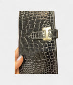 HMBéarn Wallet in Navy Crocodile Leather