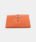 HMBéarn Wallet in Orange Leather Expression of Elegance