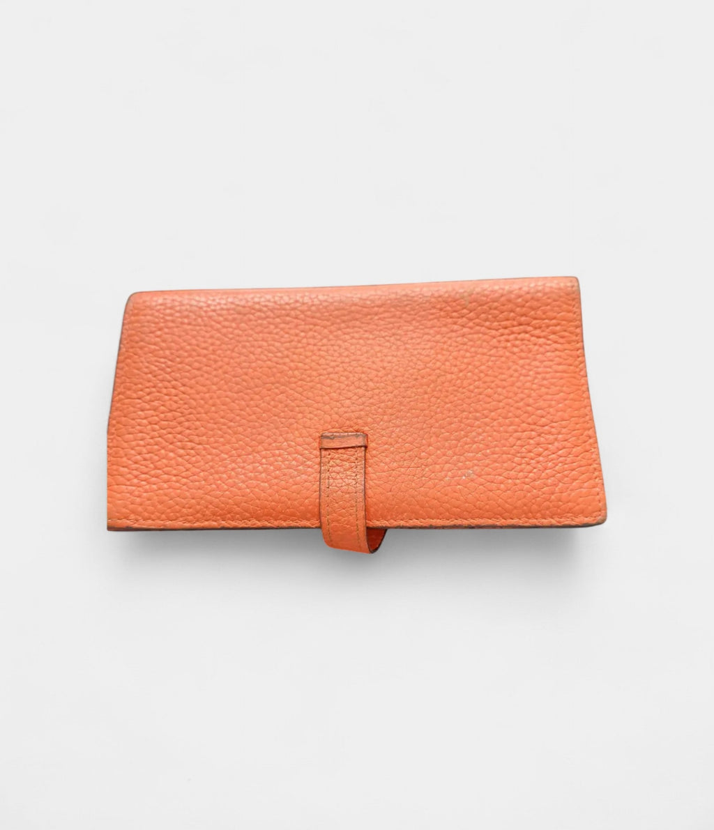 HMBéarn Wallet in Orange Leather Expression of Elegance