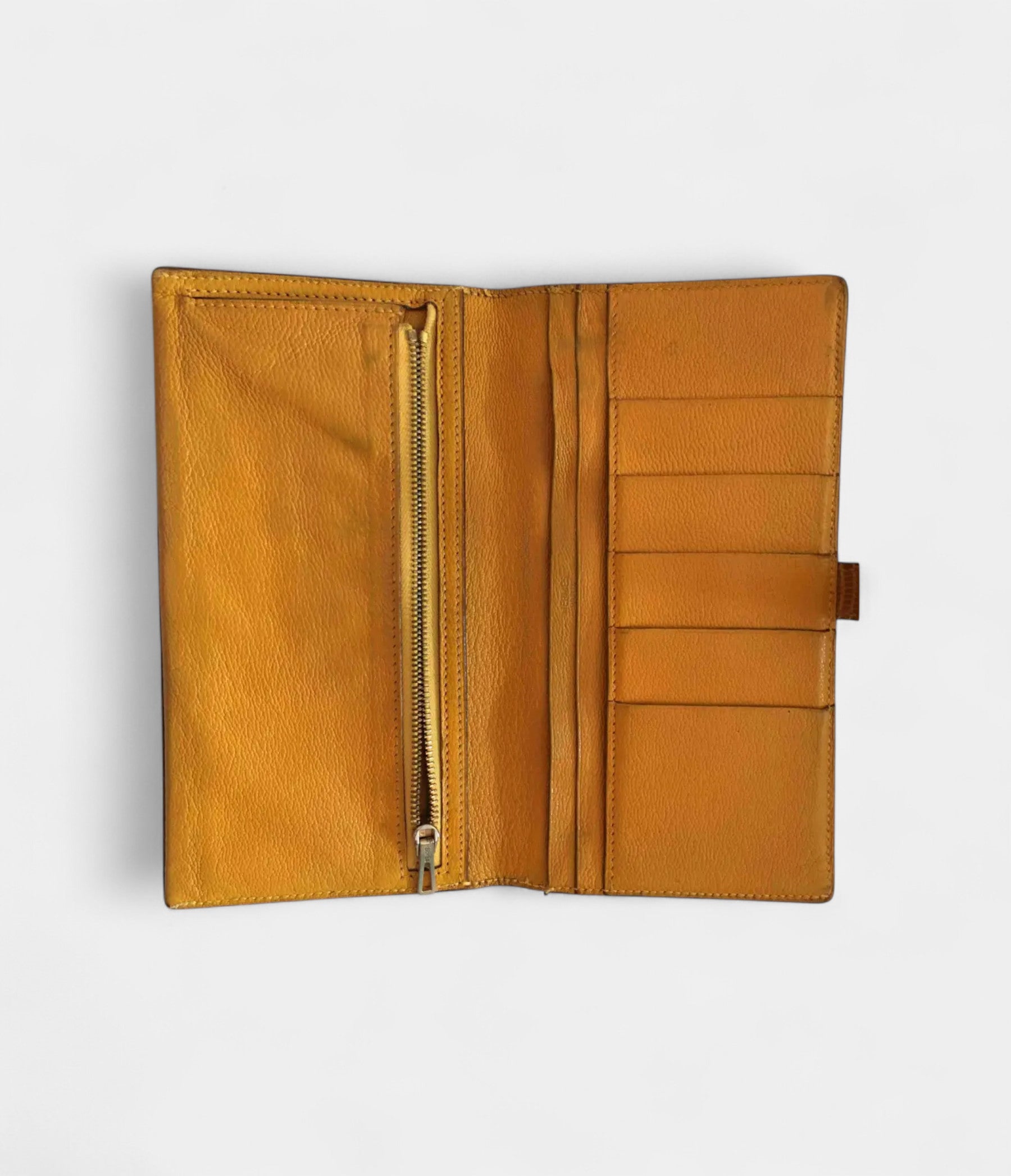HMBéarn Wallet in Orange Lizard Leather
