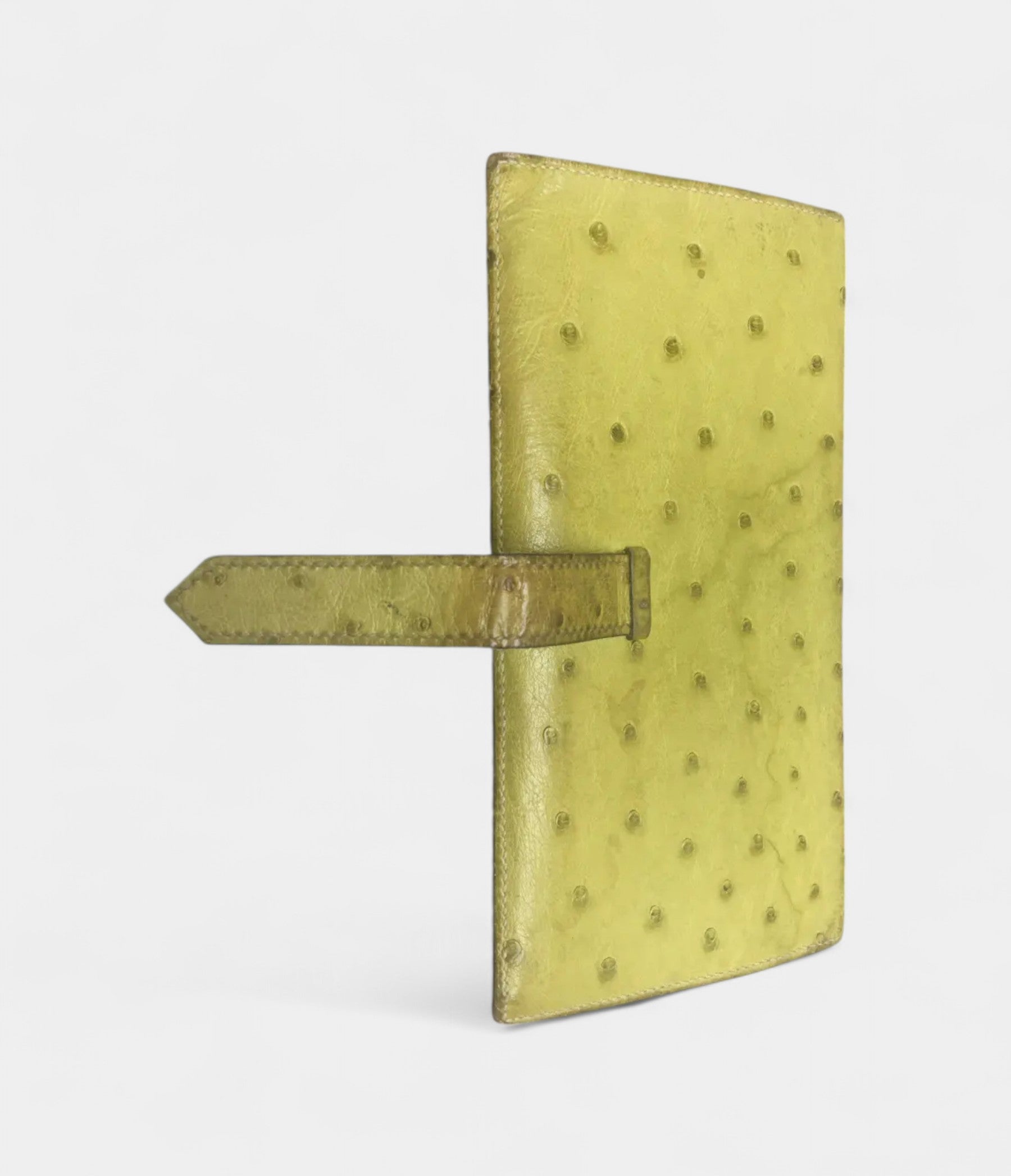 HMBéarn Wallet in Yellow Ostrich Leather