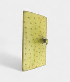 HMBéarn Wallet in Yellow Ostrich Leather