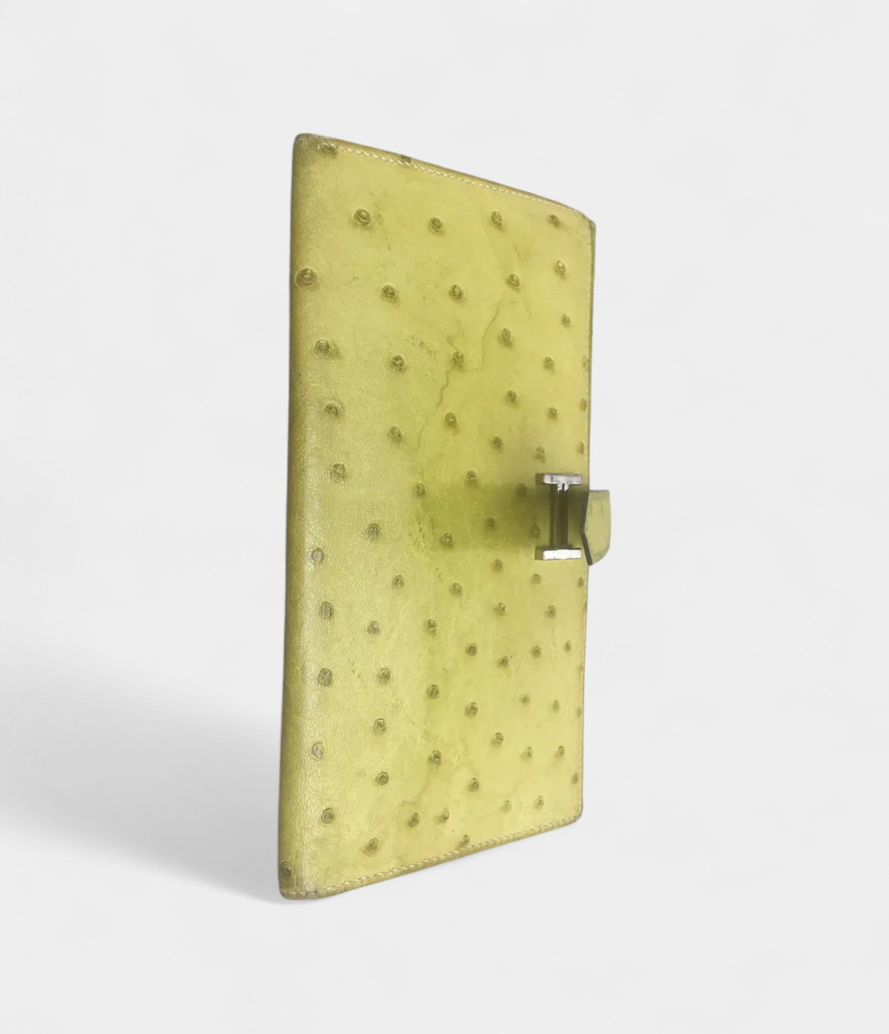 HMBéarn Wallet in Yellow Ostrich Leather