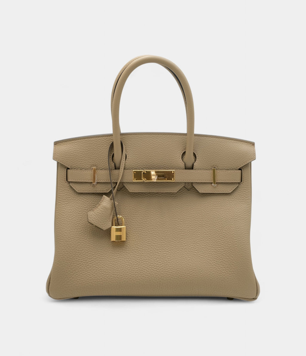 HMBeige Marfa Togo BK 25 Gold Hardware
