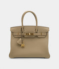 HMBeige Marfa Togo BK 25 Gold Hardware