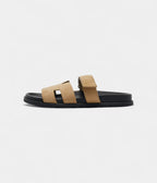 Hermes Beige Suede Chypre Slide Sandals 44 EU