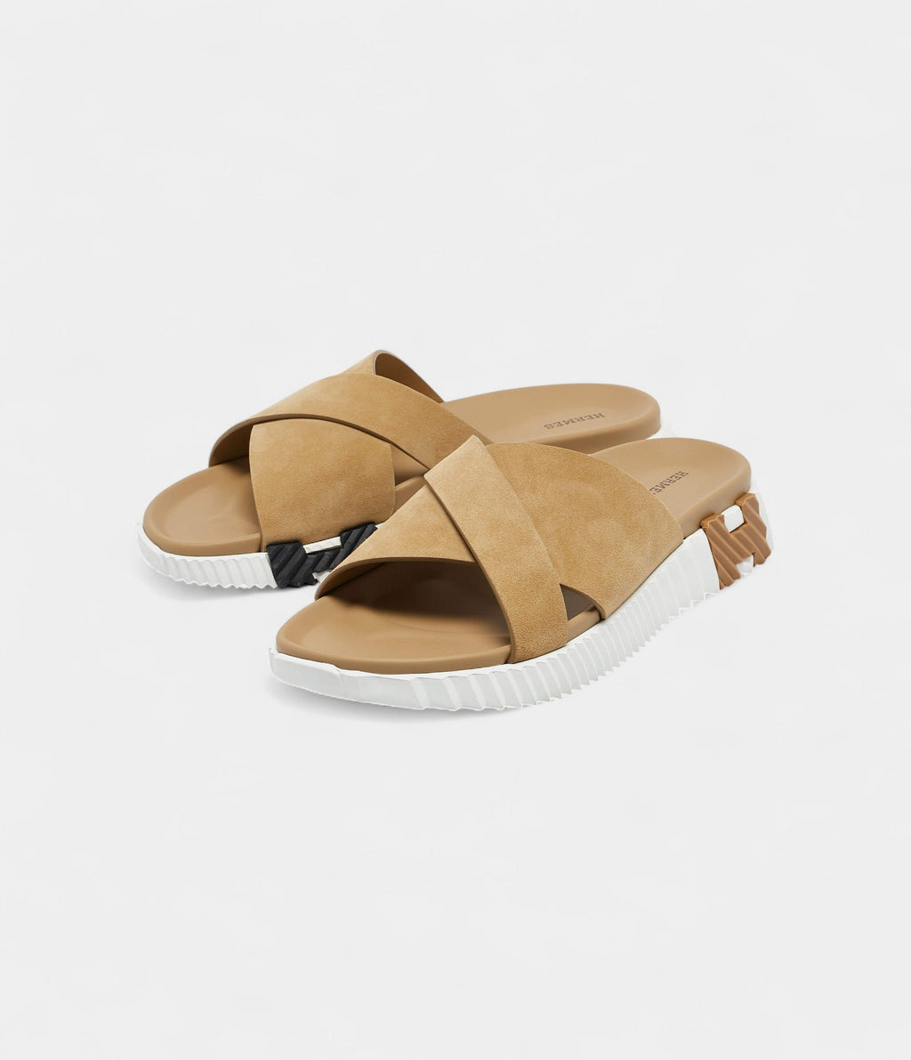 HMBeige Suede Infra Sandals 44 EU