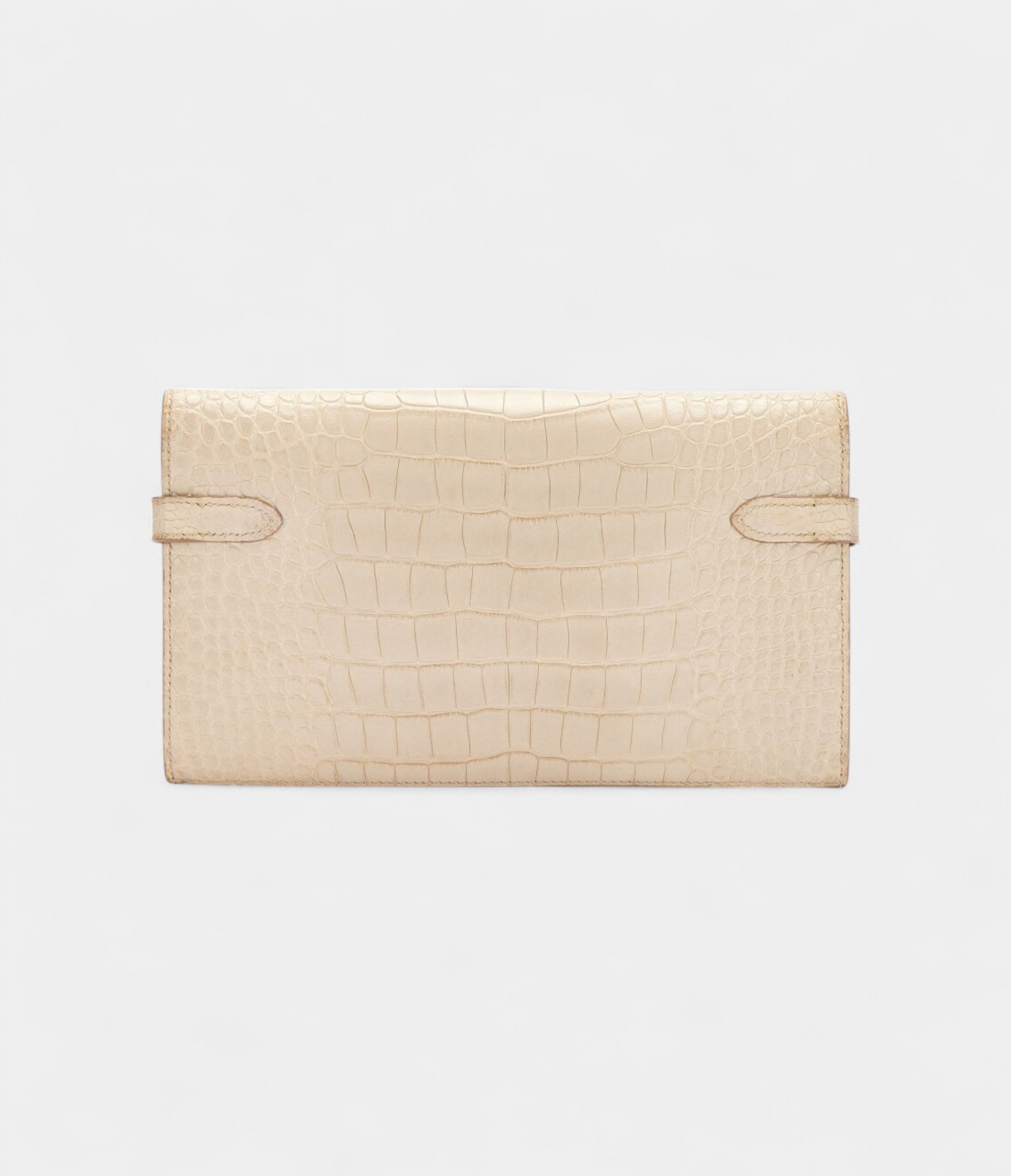 HMBeton Matte Alligator Kelly Wallet Palladium Hardware