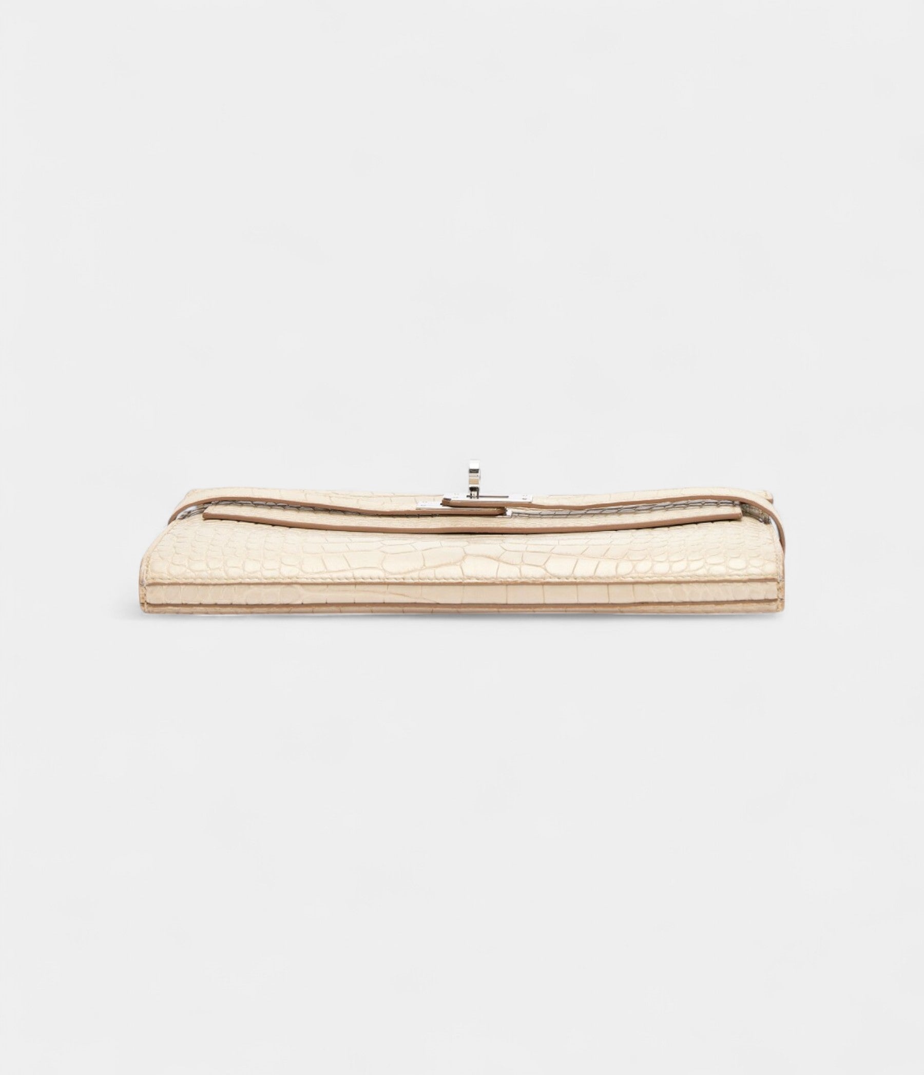 HMBeton Matte Alligator Kelly Wallet Palladium Hardware