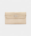 HMBeton Matte Alligator Kelly Wallet Palladium Hardware