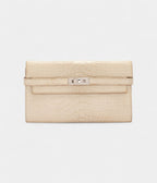 HMBeton Matte Alligator Kelly Wallet Palladium Hardware