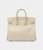 HMBeton Matte Mississippiensis Alligator BK 25 Gold Hardware