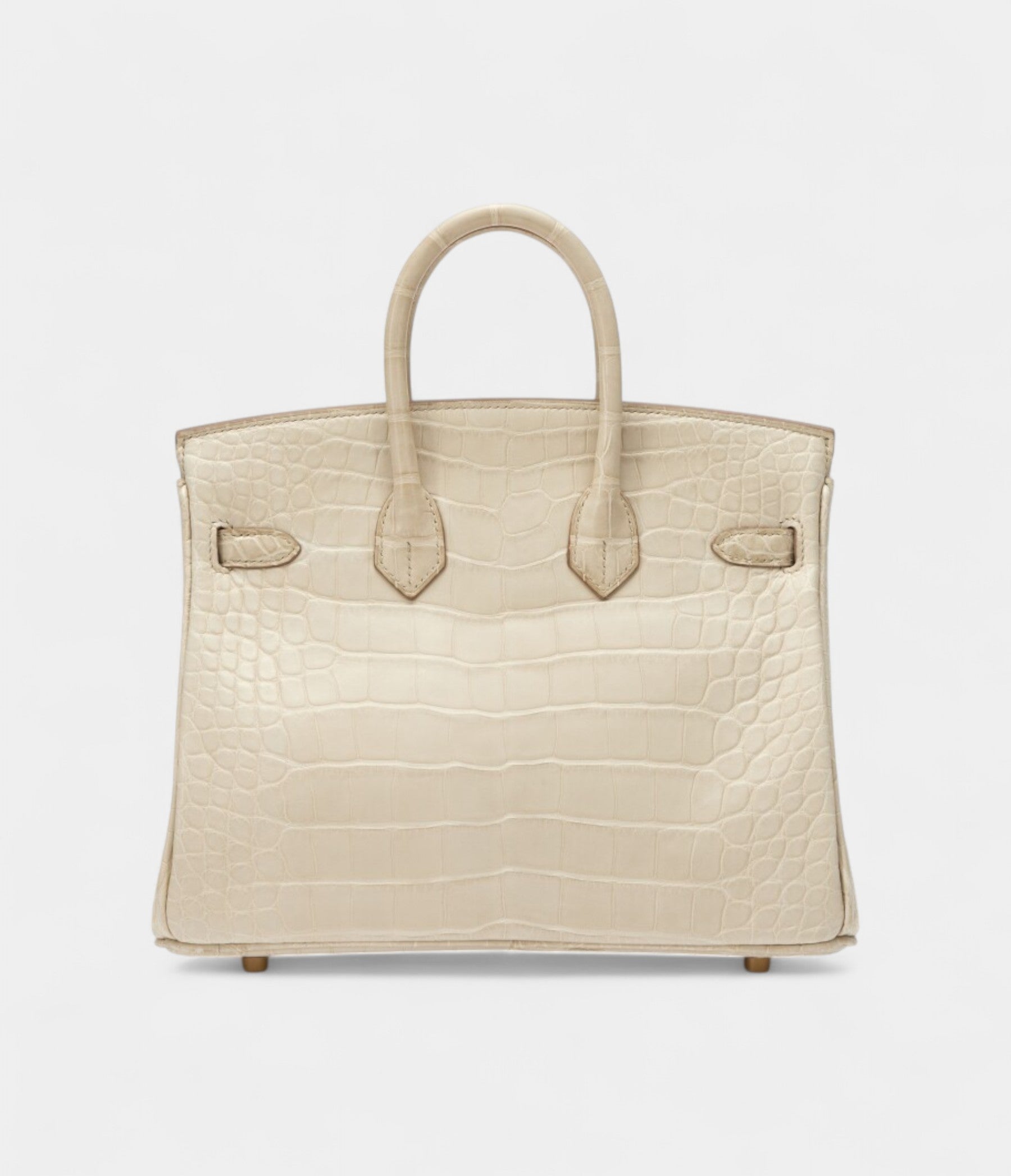 HMBeton Matte Mississippiensis Alligator BK 25 Gold Hardware