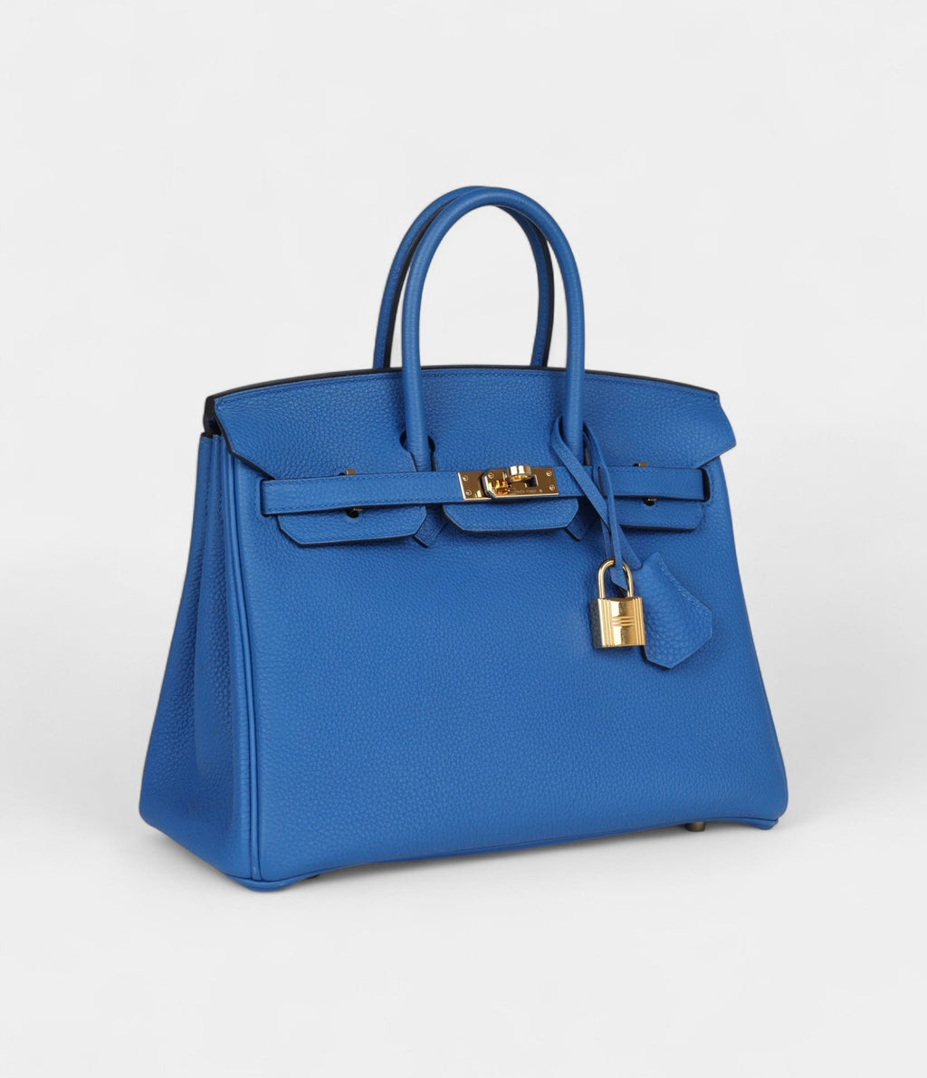 HM BK 25 Bleu Zellige Togo Gold Hardware