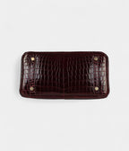 HM BK 25 Bordeaux Shiny Niloticus Crocodile Gold Hardware