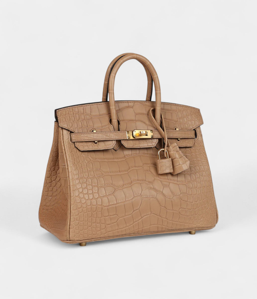HM BK 25 Chai Matte Alligator Gold Hardware