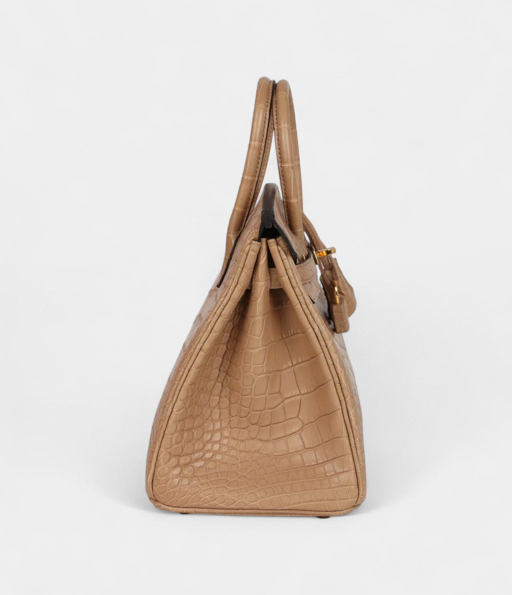 HM BK 25 Chai Matte Alligator Gold Hardware