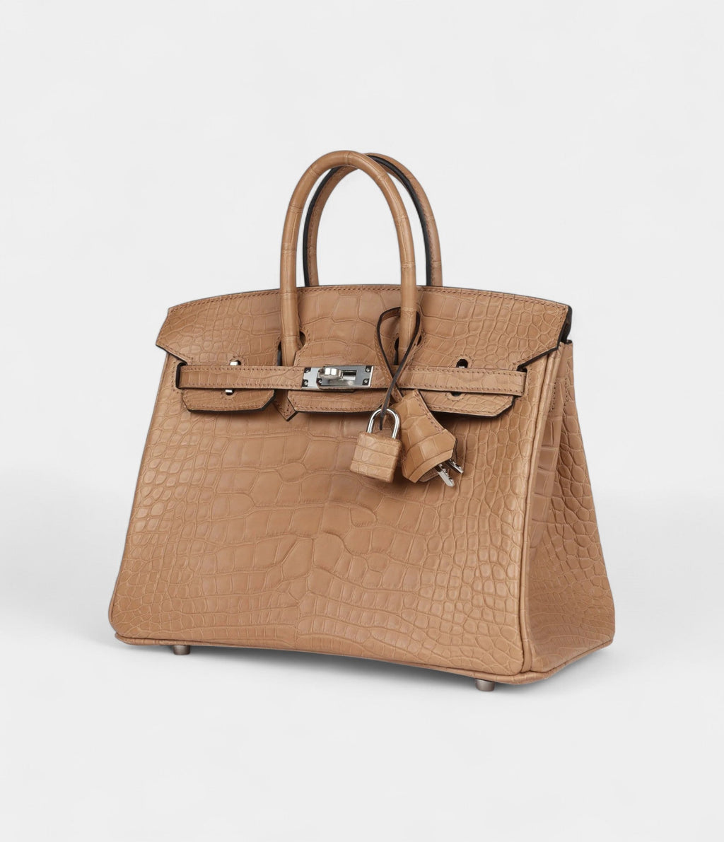 HM BK 25 Chai Matte Alligator Palladium Hardware